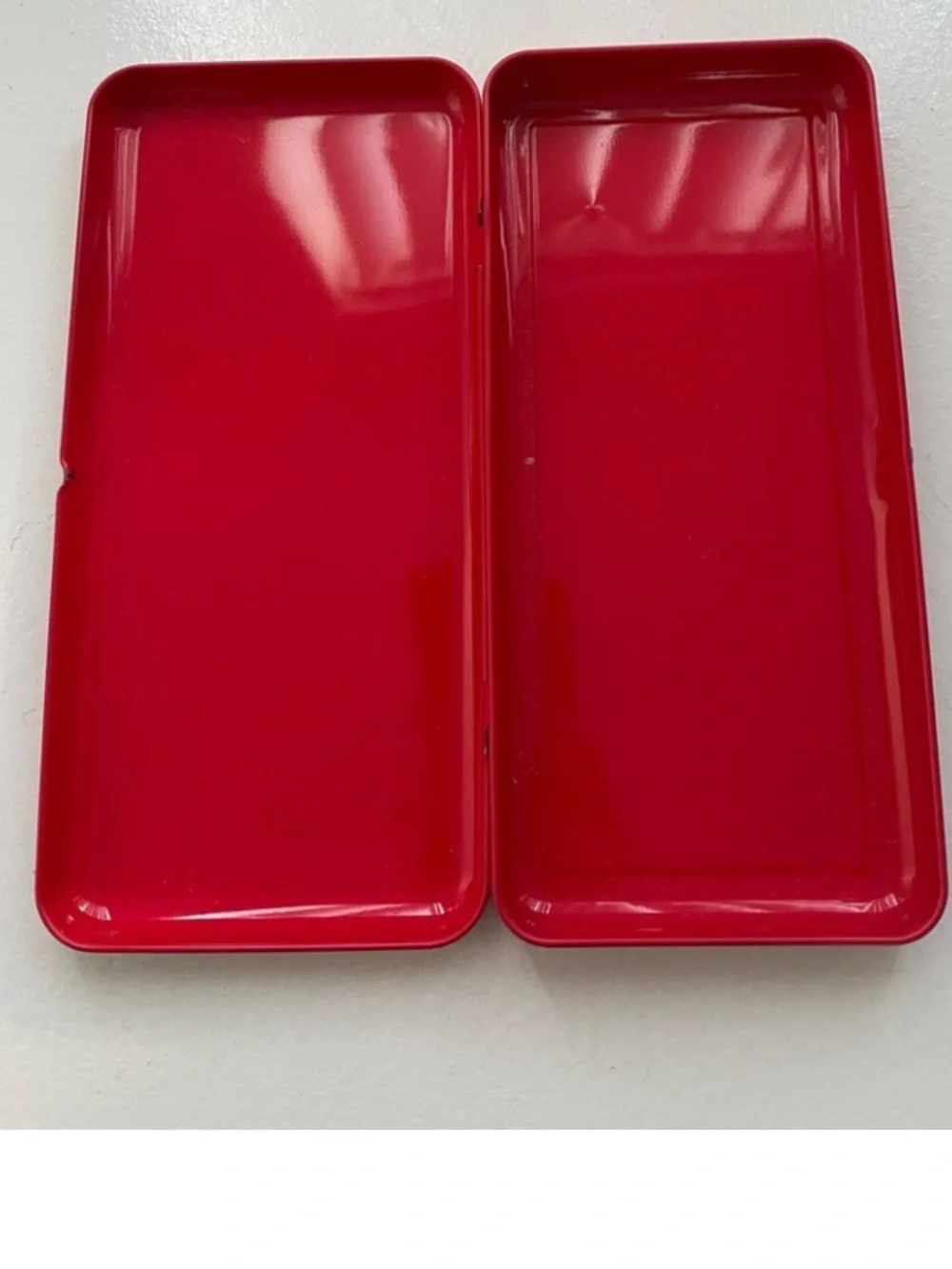Vintage rare 1993 sanrio hello kitty red tin pencil box case